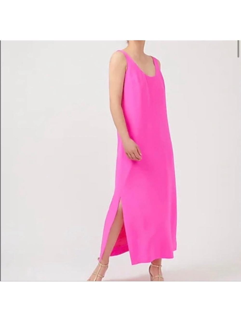 J. crew silk neon Pink silk Dress - shift